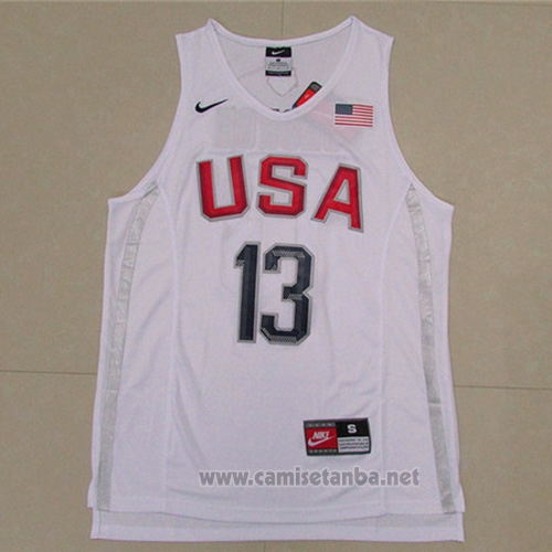 Camiseta USA 2016 Paul George #13 Blanco